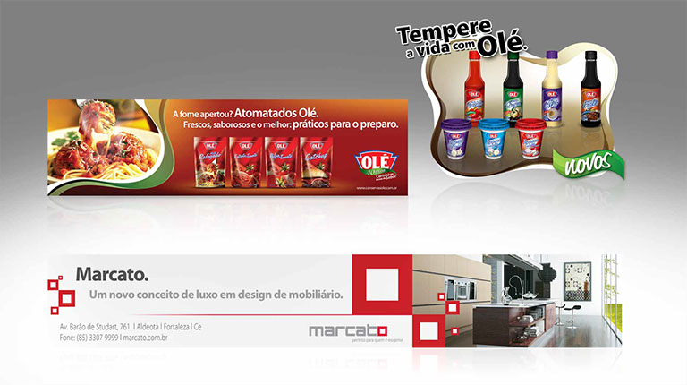 Criação e ambientações em comunicação visual.