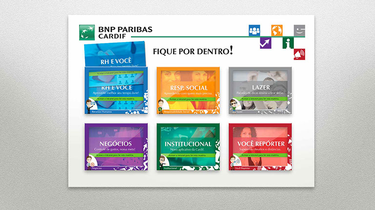 Ambientações e Sinalizações para ambientes corporativos. Quadro displays de comunicados.