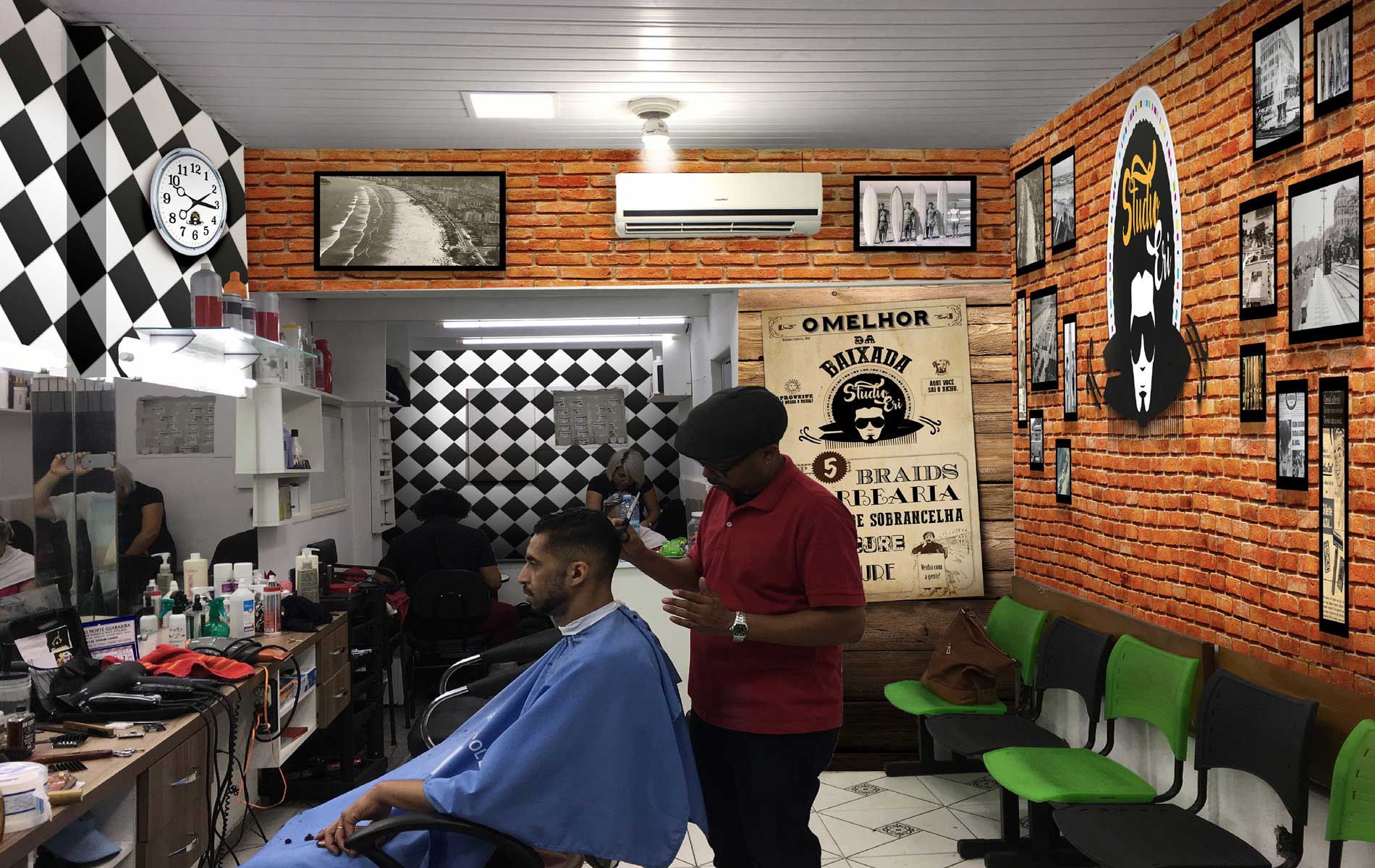Ambientações e comunicação visual para cabeleiros, salão de beleza e barbearias.