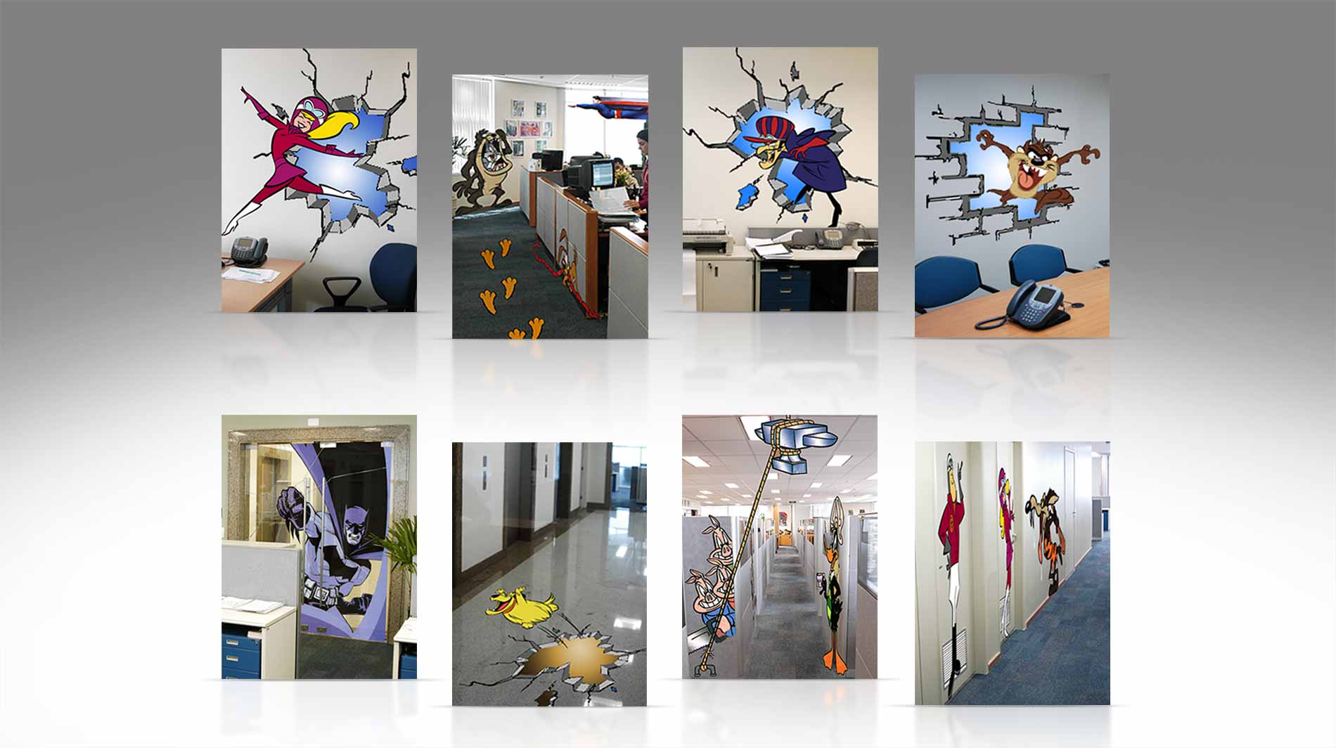 Ambientações cenográficas personalizada e comunicação visual.