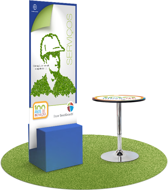 Criação de tottens e displays para exposições. Conheça nosso Portfólio Completo!