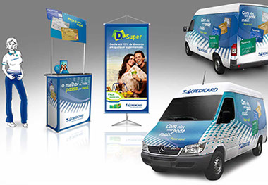 Comunicação para tottens, displays, envelopamento e balcão de degustação para ponto de venda. Conheça nosso Portfólio Completo!