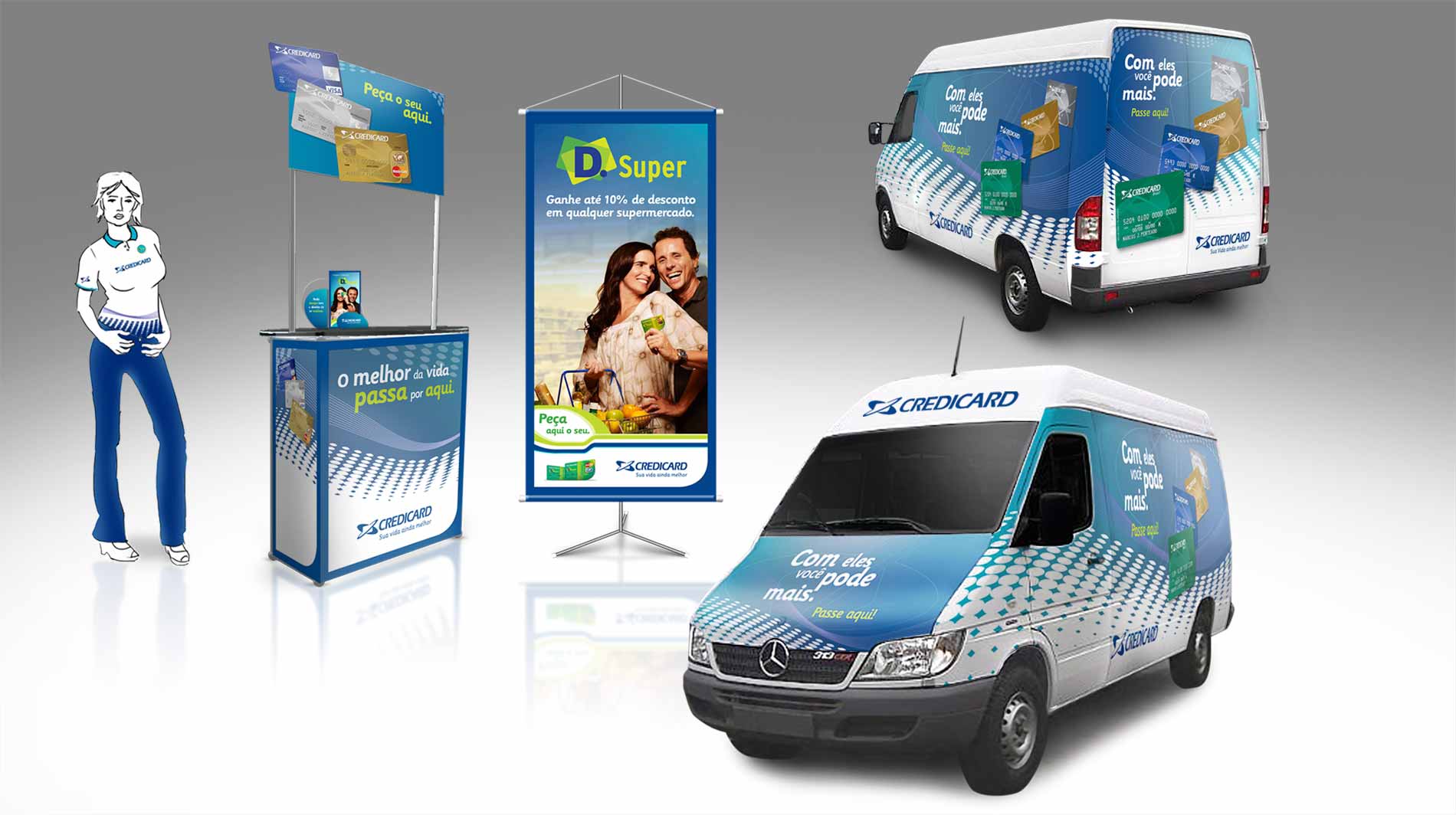 Comunicação para tottens, displays, envelopamento e balcão de degustação para ponto de venda. Conheça nosso Portfólio Completo!