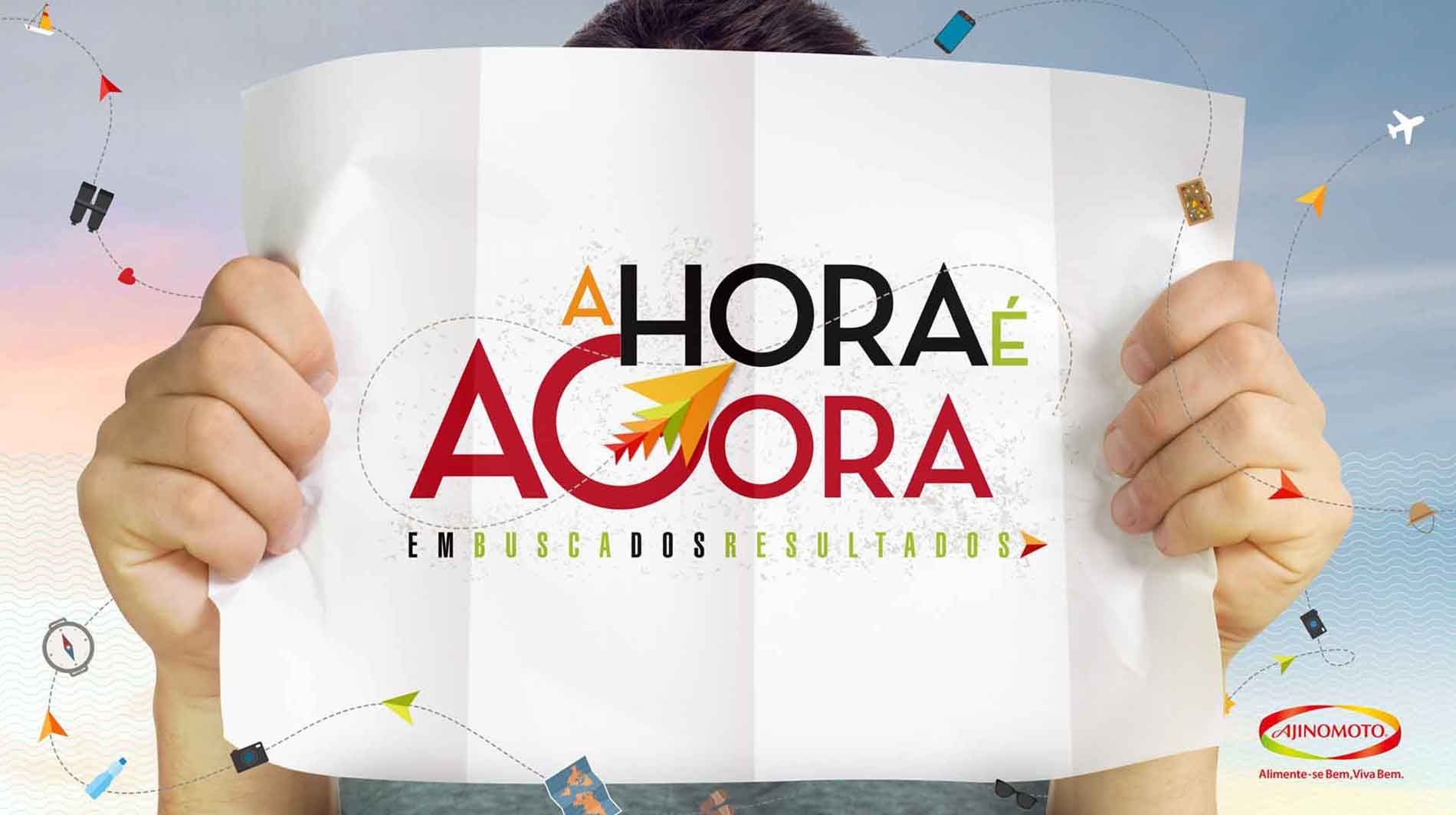 Criação para evento motivacional para força de vendas da Ajinomoto.