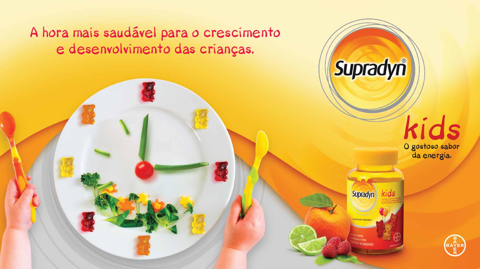 Criação de Conceito de produto Supradin Kids da Bayer.