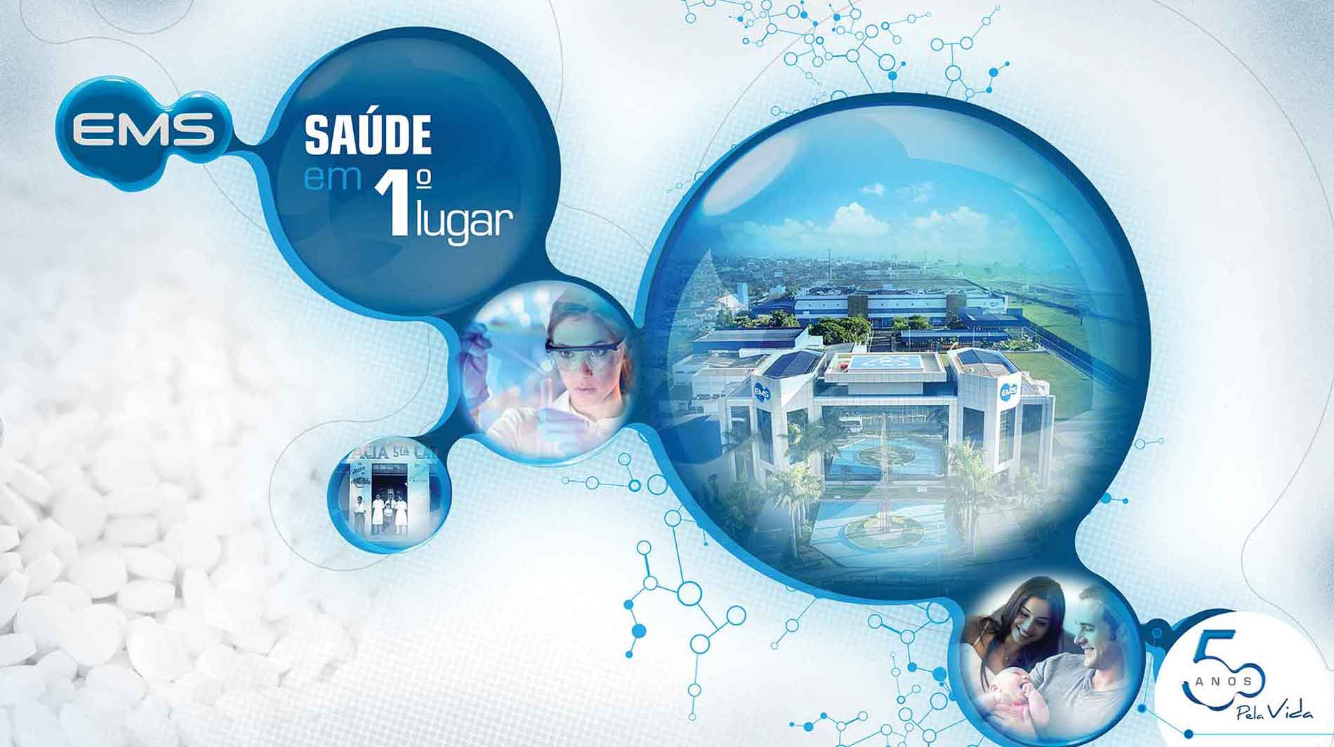 Criação de conceito institucional para indústria farmacêutica EMS.