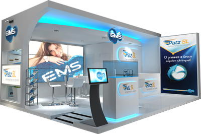 Criação de comunicação visual para eventos institucionais, stand e feiras.