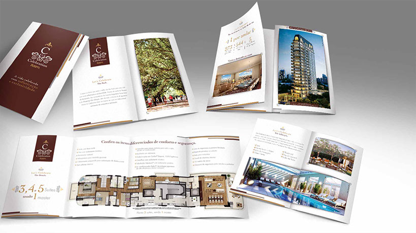 Criação de Materiais Gráficos Personalizados. Folhetos Imobliários e Mkt. Conheça nosso Portfólio Completo!