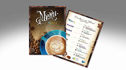 Projetos de Identidade Visual para marcas, menus, folhetos, cartões de visita. Todo material gráfico para sua empresa. 