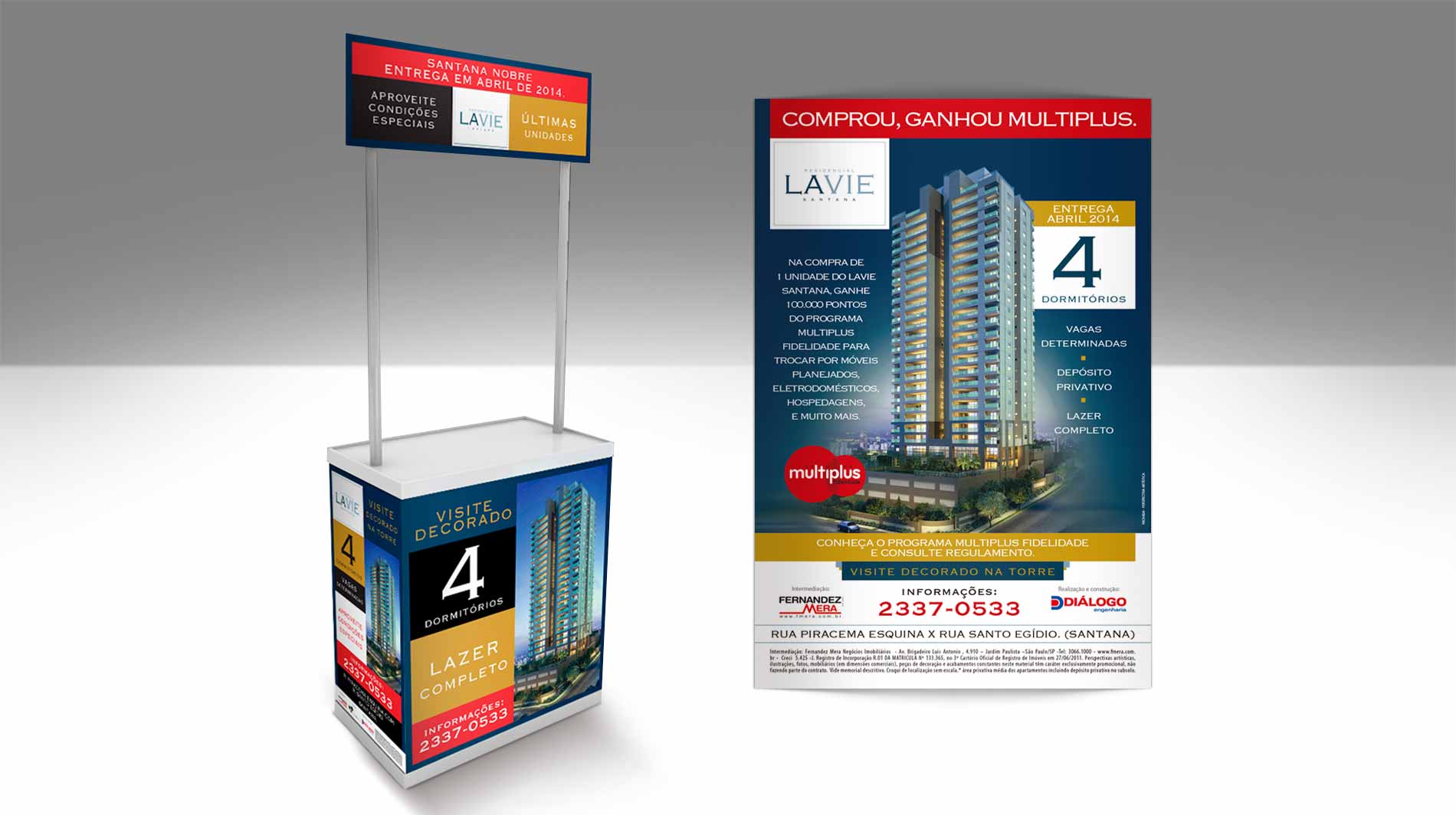 Criação de displays para marketing imobiliário. Conheça nosso Portfólio Completo!