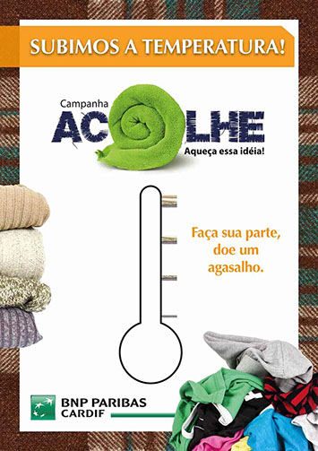 Campanha digital de incentivo para doação de agasalhos.
