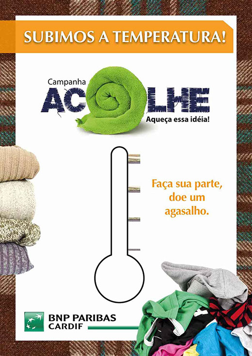 Campanha digital de incentivo para doação de agasalhos.
