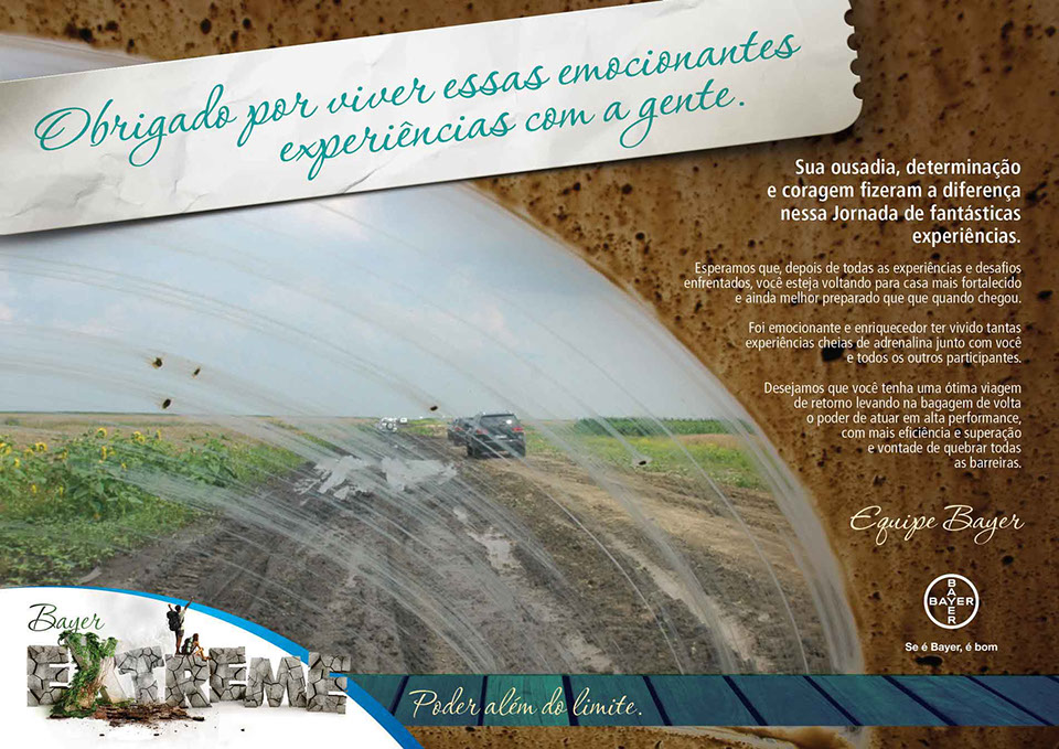 email mkt de agradecimento para evento da Bayer no Chile.