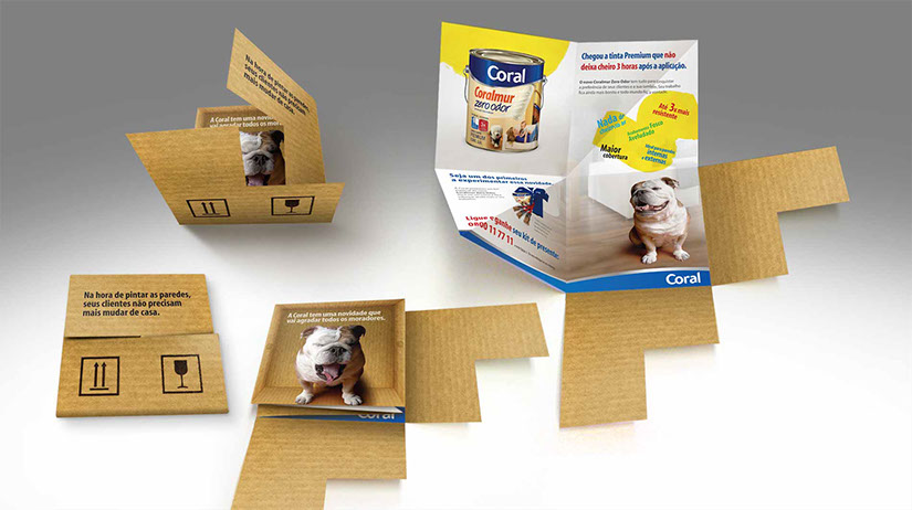 Mkt-Direto | Mala direta criada para Tinta Zero Odor da Coral. Conceito: Você não precisa tirar quem você ama de casa, para poder pintar.